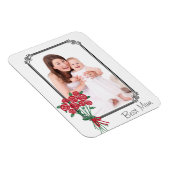 Custom Foto Best Mum Rose Bouquet Magnet (Rechte Seite)