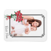 Custom Foto Best Mum Rose Bouquet Magnet (Horizontal)