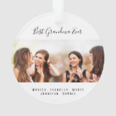 Custom Foto Best Oma Ever Enkel Ornament (Rückseite)