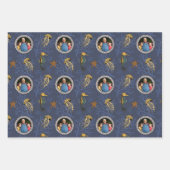 Custom Foto Best Opa Ever Sea Life Nautic Geschenkpapier Set (Vorderseite 3)