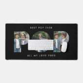 Custom Foto "Best Pop Ever Black modern Schreibtischunterlage (Tastatur & Maus)