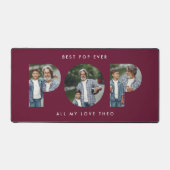 Custom Foto "Best Pop Ever" Burgund modern Schreibtischunterlage (Vorderseite)