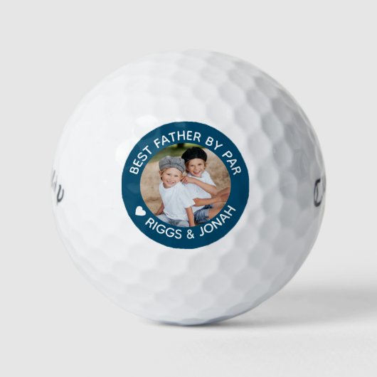 Custom Foto Best Vatertag Golfball (Vorderseite)