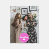 Custom Foto besticht Freunde Retro-Typografie rosa Fleecedecke (Vorderseite)