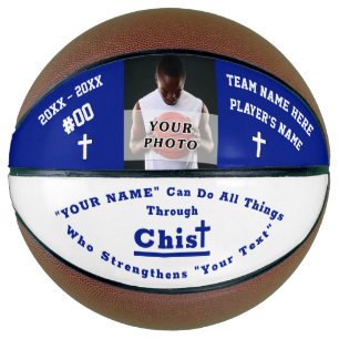 Custom Foto Bible Verse Basketball, Personalisiert Basketball