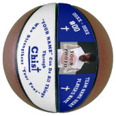 Custom Foto Bible Verse Basketball, Personalisiert Basketball (Vertikal)