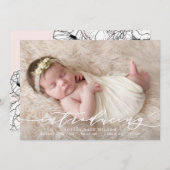 Custom Foto Birth Ankündigung (Vorne/Hinten)