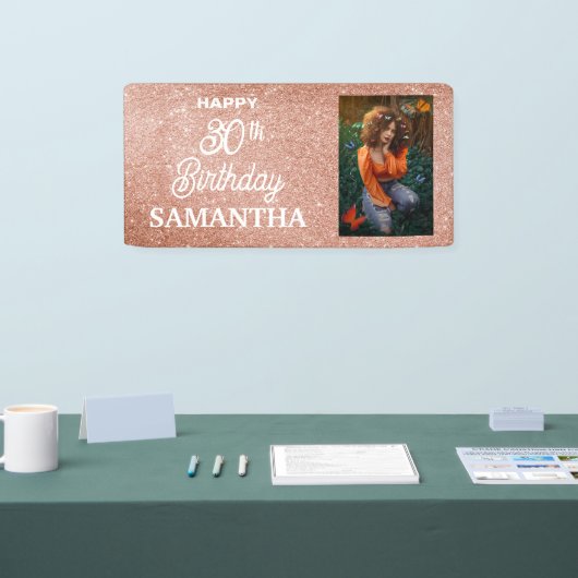 Custom Foto Birthday Banner (Messe)