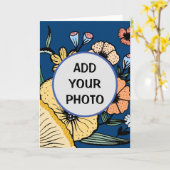 Custom Foto, Birthday card, Custom Card Karte (Gelbe Blume)