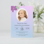 Custom Foto Birthday Einladung (Stehend Vorderseite)