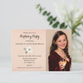 Custom Foto Birthday Einladung (Stehend Vorderseite)