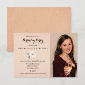 Custom Foto Birthday Einladung (Vorne/Hinten)