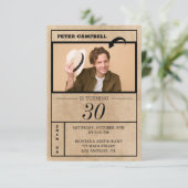 Custom Foto Birthday Einladung (Stehend Vorderseite)