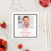 Custom Foto Birthday Paper Napkin Serviette (Beispiel)