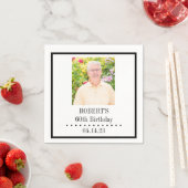 Custom Foto Birthday Paper Napkin Serviette (Beispiel)