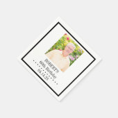 Custom Foto Birthday Paper Napkin Serviette (Ecke)