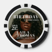 Custom Foto Birthday Party Magazine Cover Pokerchips (Vorderseite)