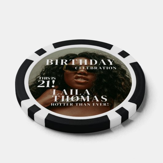 Custom Foto Birthday Party Magazine Cover Pokerchips (Einzeln)