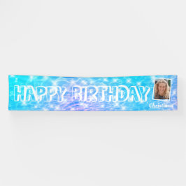 Custom Foto Birthday Pool Party Pool Wassertropfen Banner