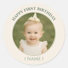 Custom Foto Birthday Sticker - Personalisiert Happ