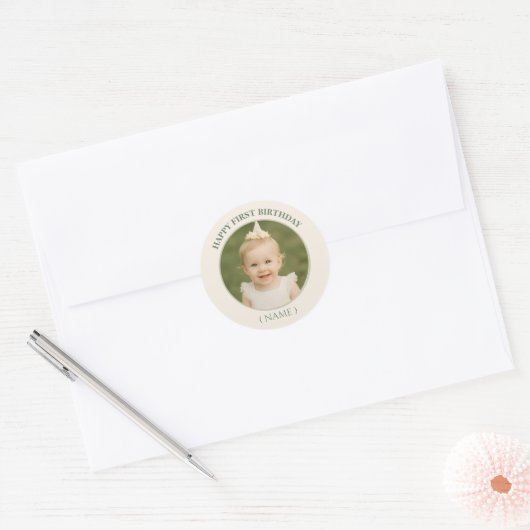 Custom Foto Birthday Sticker - Personalisiert Happ (Umschlag)