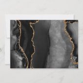 Custom Foto Black Agate Gold Erstkommunion Einladung (Rückseite)