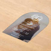 Custom Foto Black-and-White Arch Wedding Acryleinladungen (Ablage )