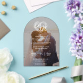 Custom Foto Black-and-White Arch Wedding Acryleinladungen (Insitu (Hochzeit))