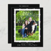 Custom Foto Black and White Wedding Program (Vorne/Hinten)