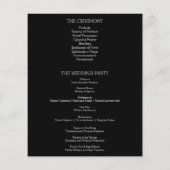 Custom Foto Black and White Wedding Program (Rückseite)