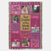 Custom Foto Blanket - Beste Tochter der Welt Decke (Vorderseite Vertikal)