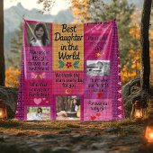 Custom Foto Blanket - Beste Tochter der Welt Fleecedecke