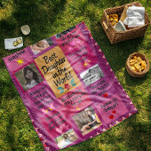 Custom Foto Blanket - Beste Tochter der Welt Fleecedecke