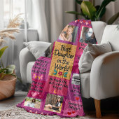 Custom Foto Blanket - Beste Tochter der Welt Fleecedecke