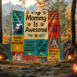 Custom Foto Blanket - "My Mommy is Phantastisch" Fleecedecke