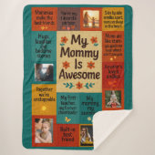 Custom Foto Blanket - "My Mommy is Phantastisch" Sherpadecke (Vorderseite)
