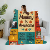 Custom Foto Blanket - "My Mommy is Phantastisch" Sherpadecke