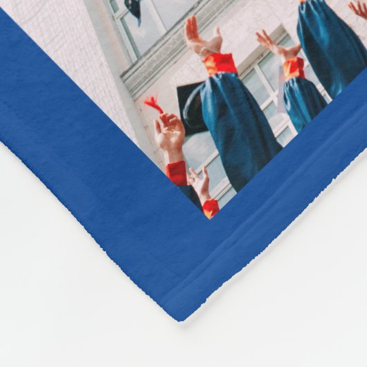 Custom Foto Blue Abschluss Class of 2023 School Fleecedecke (Ecke)
