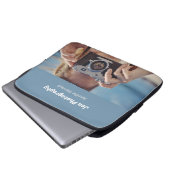 Custom Foto Blue Fotograf Laptopschutzhülle (Vorne Knopf)