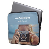 Custom Foto Blue Fotograf Laptopschutzhülle (Vorderseite Links)