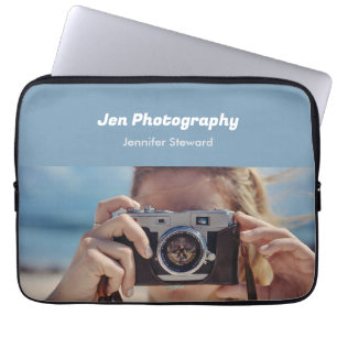 Custom Foto Blue Fotograf Laptopschutzhülle