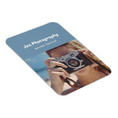Custom Foto Blue Fotograf Magnet (Rechte Seite)