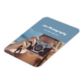 Custom Foto Blue Fotograf Magnet (Linke Seite)