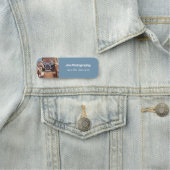 Custom Foto Blue Fotograf Namensschild (Beispiel)