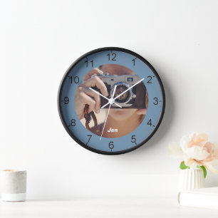 Custom Foto Blue Fotograf Uhr