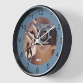Custom Foto Blue Fotograf Uhr (Winkel)