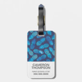 Custom Foto Blue Gefärbte Krawatte Ananas Gepäckanhänger (Rückseite vertikal)