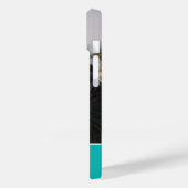 Custom Foto Blue Green Calligraphy Name Case-Mate iPhone Hülle (Rückseite / Links)