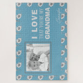 Custom Foto Blue I Liebe, dass Sie mein Oma sind Puzzle (Vertikal)