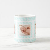 Custom Foto Blue Pattern Mutter Day Mama Mommy Kaffeetasse (Mittel)